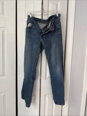 Men's Blue Straight-Leg Jeans
